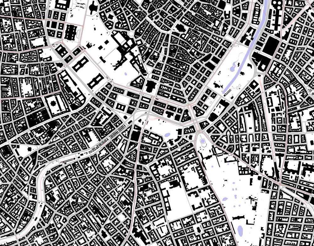 Figure-ground plan of the Vienna city centre